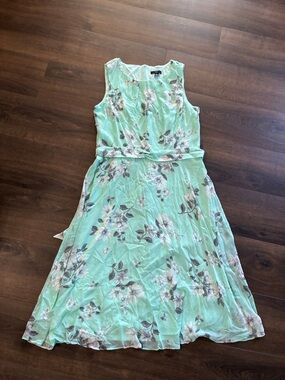 R&K Mint Floral Midi Dress